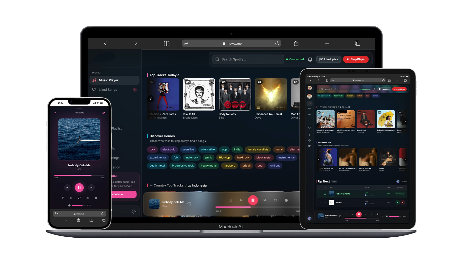 Listune Web Dashboard